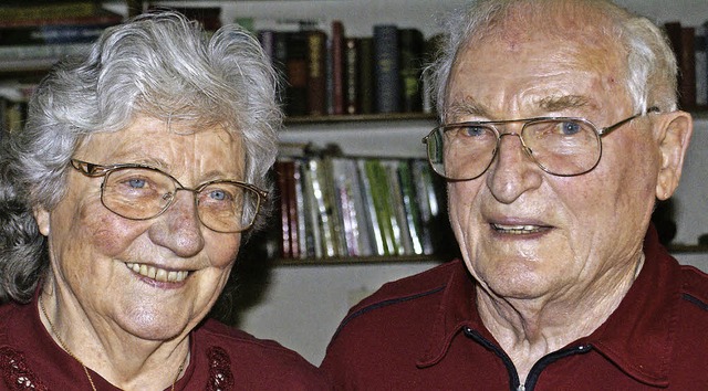 Elvira und Ernst Bhler sind seit 60 Jahren verheiratet.  | Foto: Werner Probst
