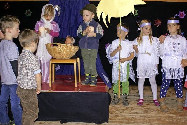 Kindergartenkinder aus Strittmatt studieren Musical ein