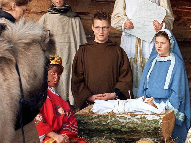 Maria, Josef und das Christuskind &#82... lebende Krippe in Nordrhein-Westfalen  | Foto: dpa