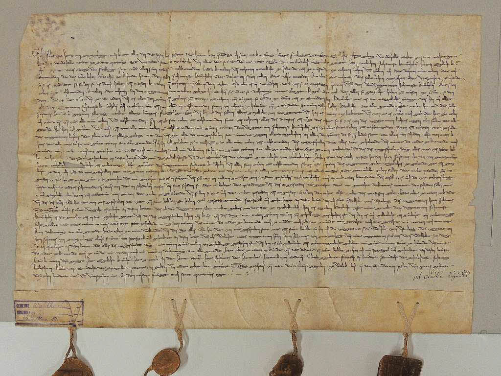700 Jahre alt: Am 14. November 1315 entstand die lteste im Stadtarchiv vorhandene Urkunde aus dem Hause Schwarzenberg.