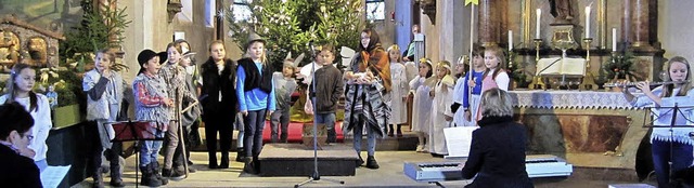 Nordweiler Kinder beeindruckten an Hei...piel&#8220; in der Kirche St. Barbara.  | Foto: Reiner Merz