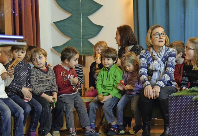 Weihnachtsliedersingen im Kindergarten Erlenboden.  | Foto: Ehrlich