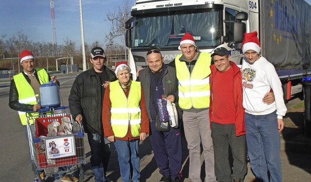 &#8222;Wir gehren zusammen&#8220;, ve...Weihnachten an  der A5 verbrachten  .   | Foto: Steineck