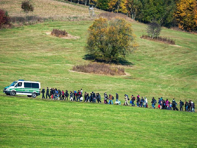 Flchtlinge erreichen am 26. Dezember ...ten sie nach Sdbaden verteilt werden.  | Foto: dpa