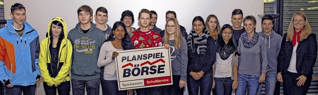 Diese Schler gingen am besten mit den...rkasse Hochrhein am Planspiel Brse.    | Foto: Privat