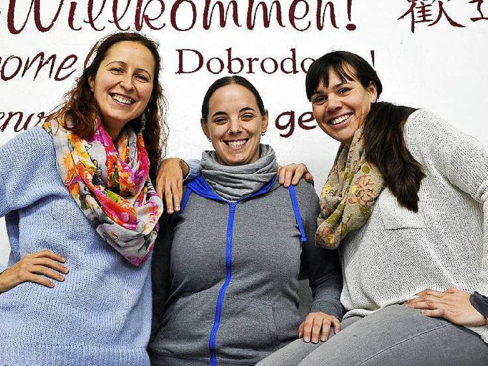 Die Organisatorinnen Slavica Markovic, Anika Kohler und Anna Veeser (von links)  | Foto: Thomas Kunz