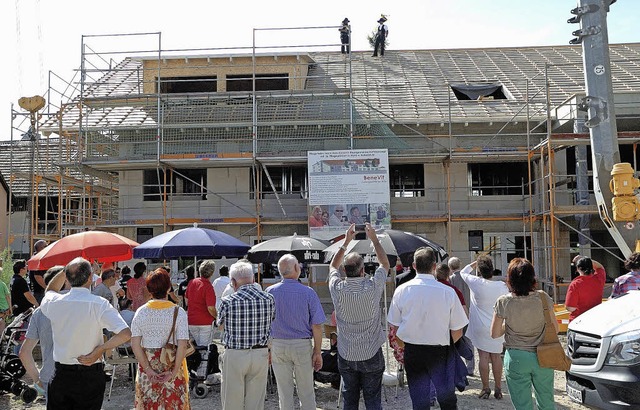 Im August wurde  Richtfest des  Pflegeheims in Wyhl gefeiert.  | Foto: Archivfoto: Jrgen Schweizer