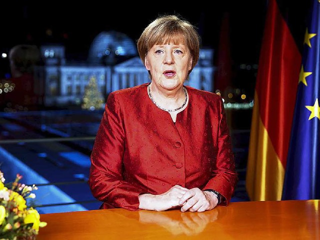 Angela Merkel dankt Flchtlingshelfern.  | Foto: afp