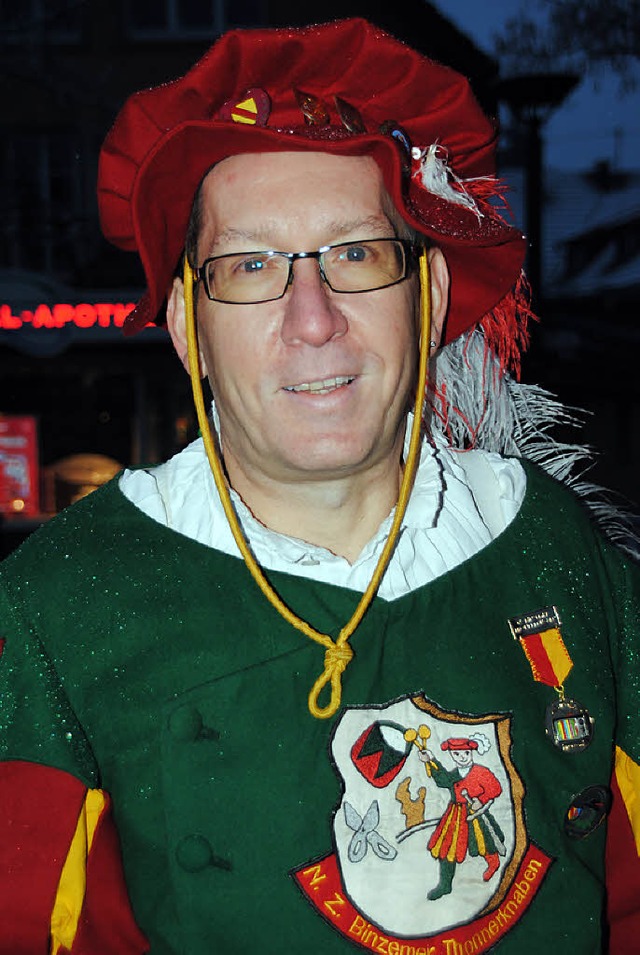 Oberzunftmeister Bernd Netzlaff freut ...uf den Fasnachtsauftakt zu Dreiknig.   | Foto: norbert Sedlak