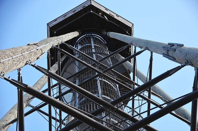 Trotz der Sanierungspause ein Rekordhalter in Sachen Besucher: Der Eichbergturm  | Foto: Sylvia Jahn