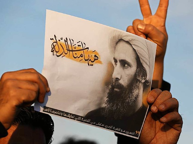 Bild des hingerichteten Geistlichen al-Nimr  | Foto: AFP