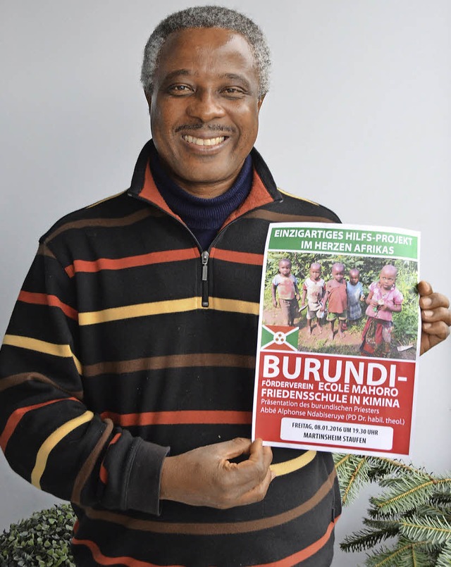 Abb Alphonse Ndabiseruye aus Burundi ...r Vortrge ber ein Heimatland halten.  | Foto: Michael Behrendt
