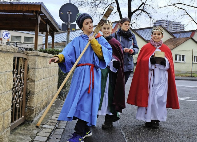 Sternsinger in St. Bonifatius: Auch we...wegs sind, den Beteiligten  viel Spa.  | Foto: Ansgar Taschinski