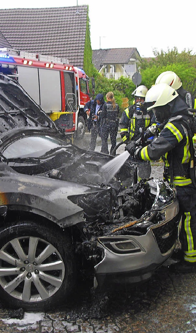 Einer von vielen Einstzen: Autobrand in Tannenkirch  | Foto: privat