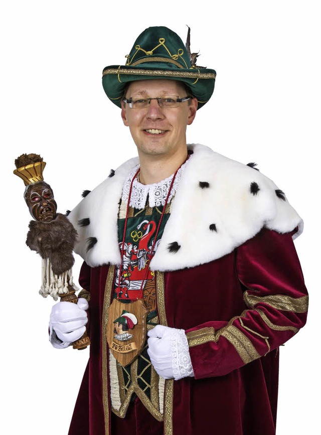 Daniel Greiner regiert als Hrus Danie... Speckzinke die Zeller Fasnacht 2016.   | Foto: Privat