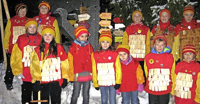 Der Narrensamen der Bernauer Narrenzun...und die Namensschilder der 19 Kinder.   | Foto: Ulrike Spiegelhalter