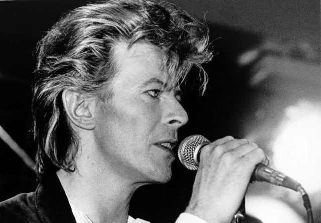 David Bowie 1987 bei einer Pressekonferenz in Mnchen  | Foto: AFP