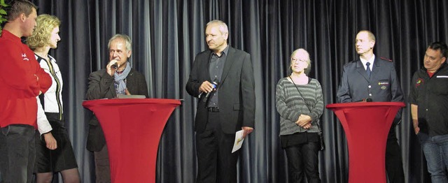 Neujahrsempfang in Rmmingen: Richard ... Britz, Gerhard Wildschtz, Marc Hess.  | Foto: Jutta Schtz