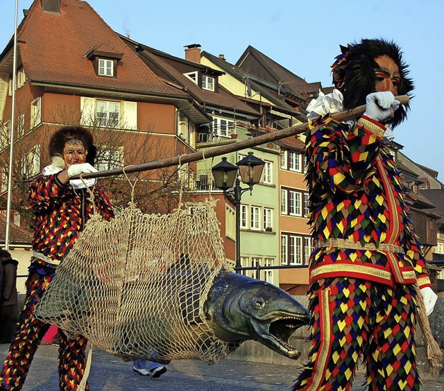 Vom Salmanlanden (links) bis zum Open-...e Spektrum der Laufenburger Fasnacht.   | Foto: Hildegard Siebold