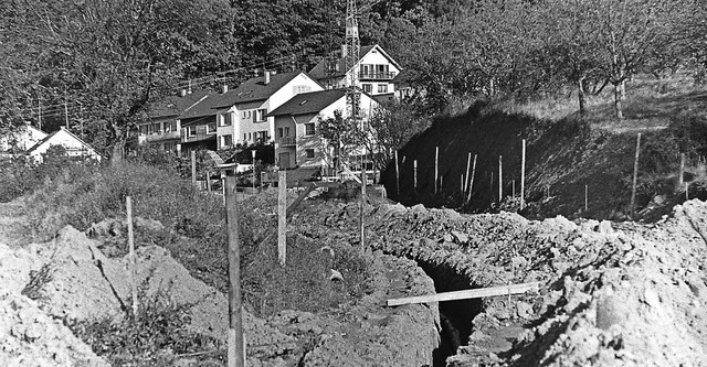 Die &#8222;Schlucht&#8220; am Rand des... gehrenden Waldes im Winter 1965/66.   | Foto: Armin Mller