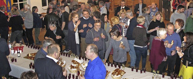 Beim Neujahrsempfang in Wittlingen gin...legenheit zu Gesprchen untereinander.  | Foto: Jutta Schtz