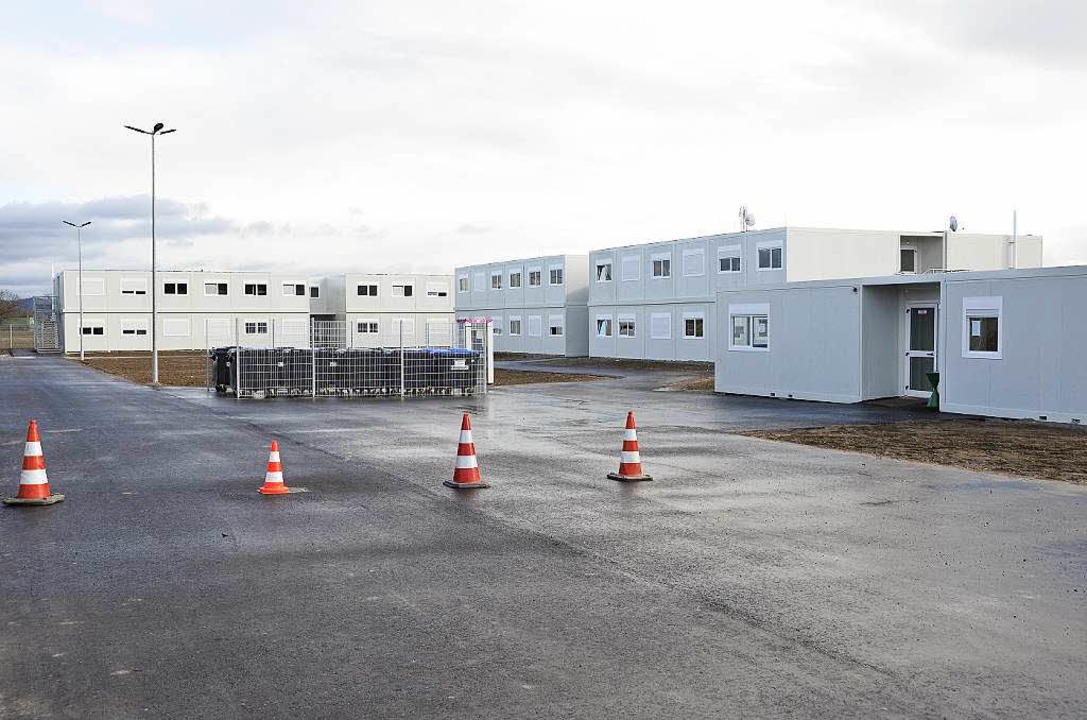 Die Containersiedlung fr die Unterbri...hen Stadtrand von Breisach ist fertig.  | Foto: Agnes Pohrt