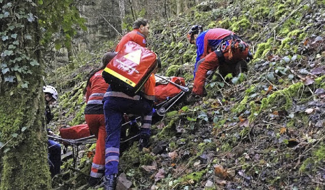 Die Bergwacht Waldkirch konnte am Donn...en Wanderer im Oberglottertal bergen.   | Foto: Bergwacht