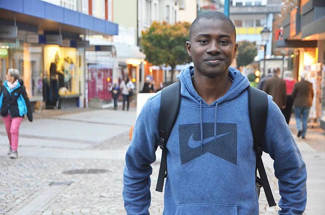 Abdul Hakim Jallow ist Flchtling aus Gambia und lebt derzeit in Biengen.  | Foto: Martin Herceg