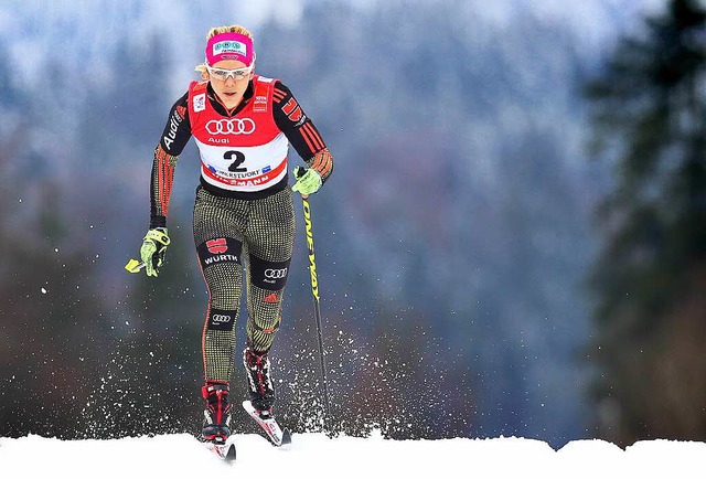 Sandra Ringwald vom Skiteam Schonach-R...uf dem Weg an die Spitze ihres Sports.  | Foto: dpa