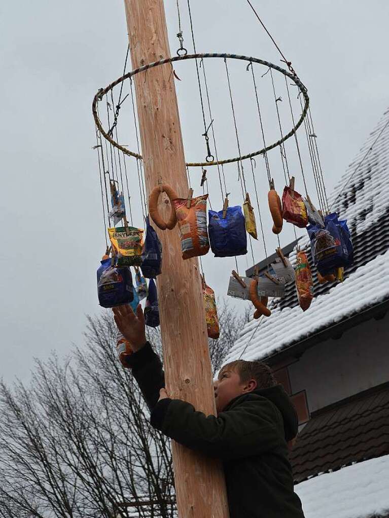 Das Narrenbaumstellen in Wehr war gut besucht.