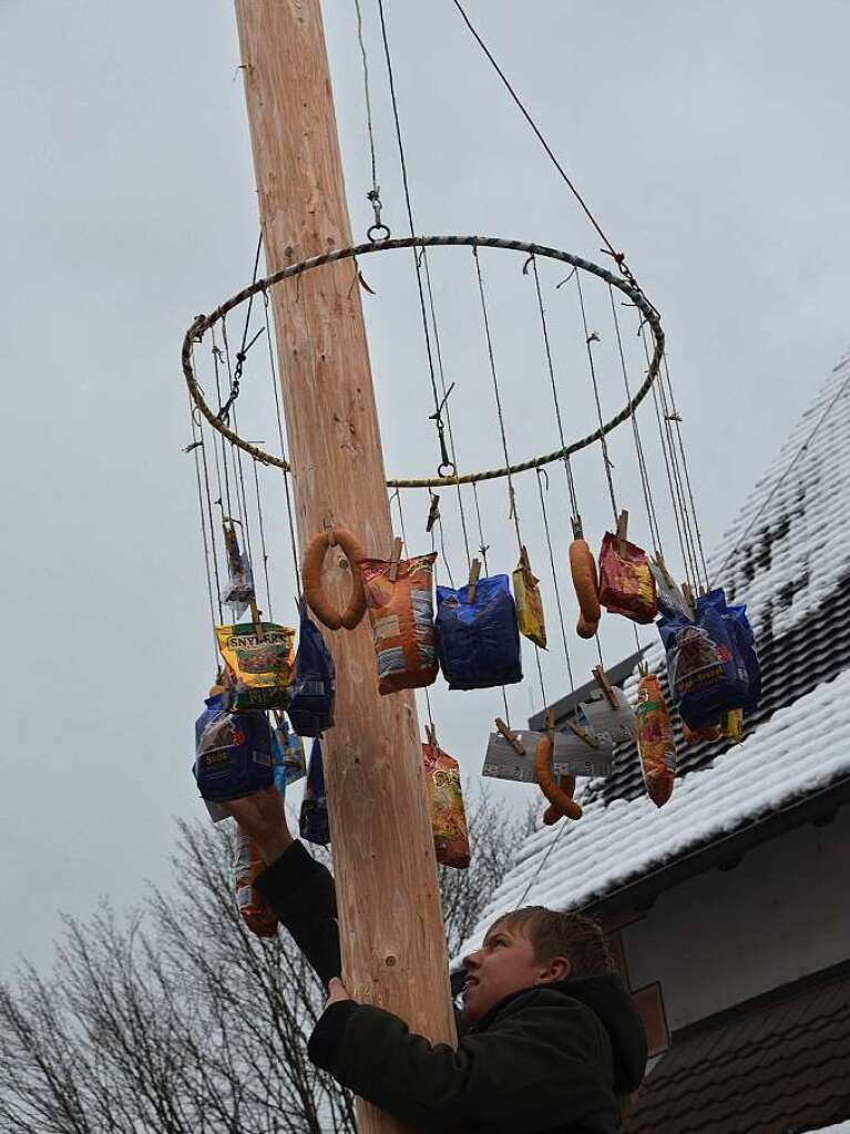 Das Narrenbaumstellen in Wehr war gut besucht.