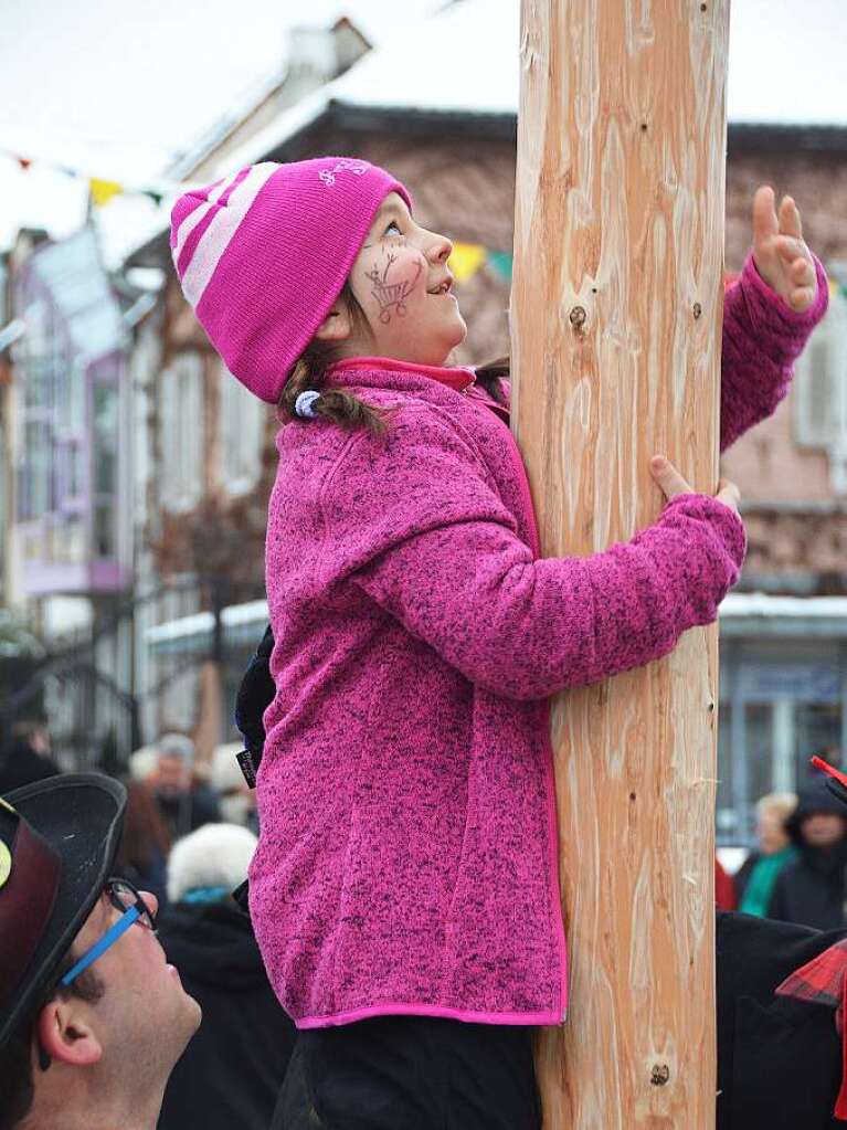 Das Narrenbaumstellen in Wehr war gut besucht.