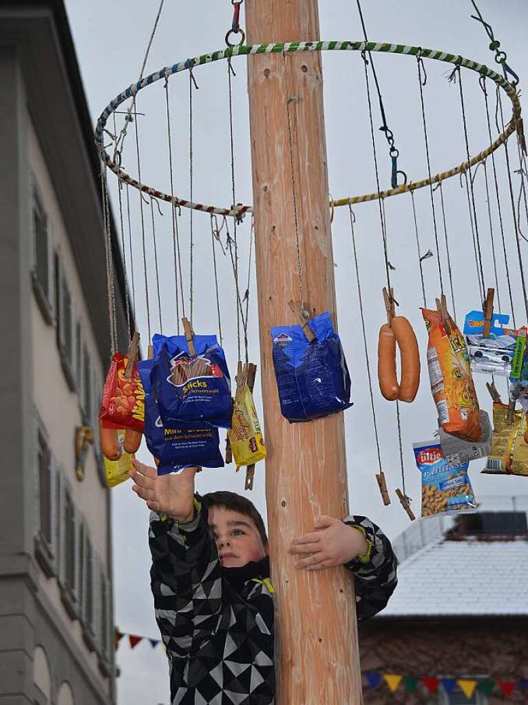 Das Narrenbaumstellen in Wehr war gut besucht.