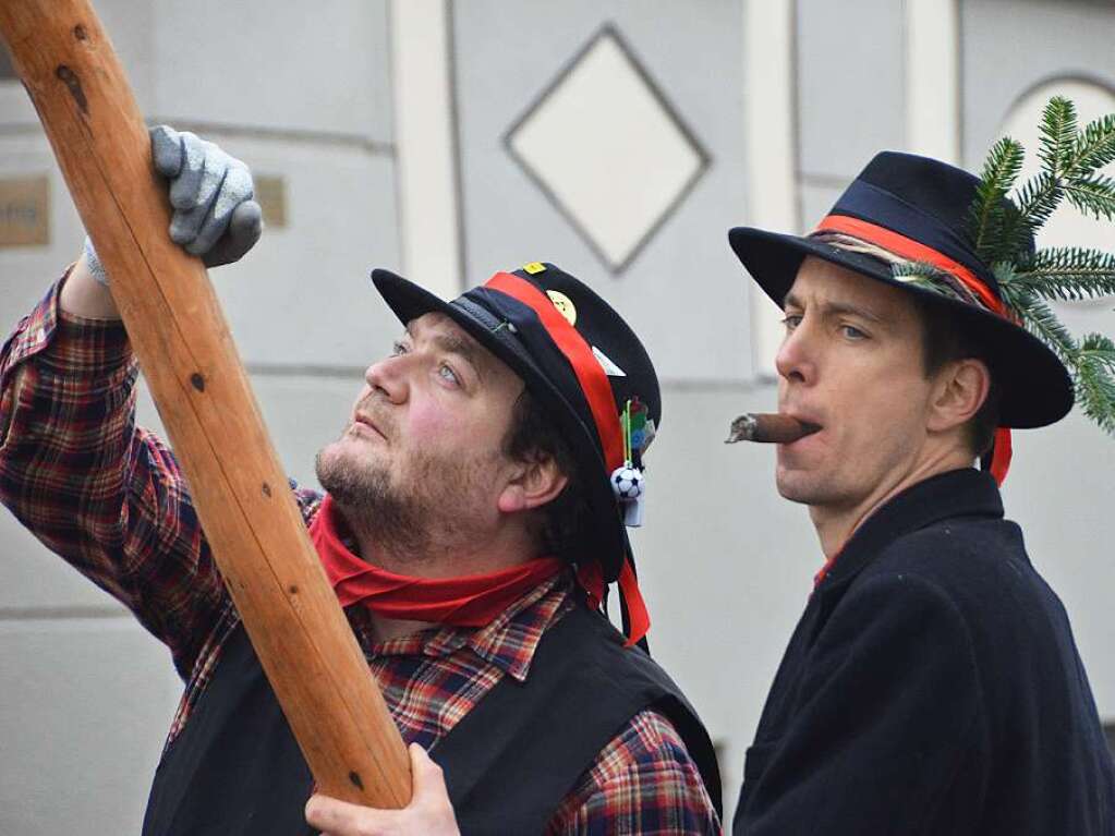 Das Narrenbaumstellen in Wehr war gut besucht.