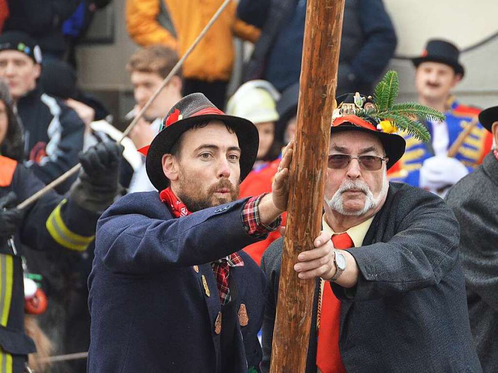 Das Narrenbaumstellen in Wehr war gut besucht.