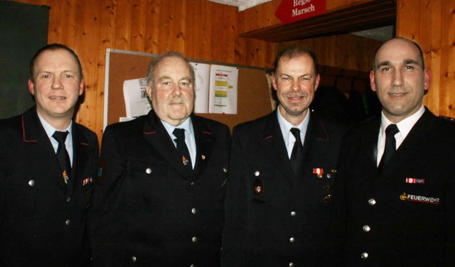 Sven Elssser, Heinz Roser, Walter Wr...nd Lutz Hofer (v.li.). Foto: Ines Bode  | Foto: Ines Bode