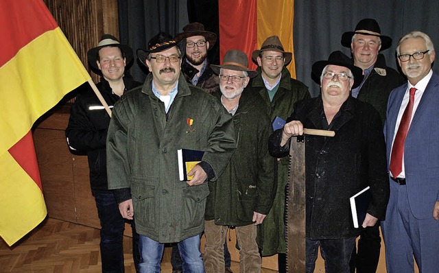 Beim Neujahrsempfang  Hauingen ehrte O...itees, das die Tradition hoch hlt.     | Foto: Paul Schleer