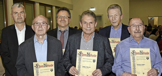 Ausgezeichnete FVD-Mitglieder  (von li...r Nuvolin, Peter Janson, Helmut Mller  | Foto: Sebastian Khli
