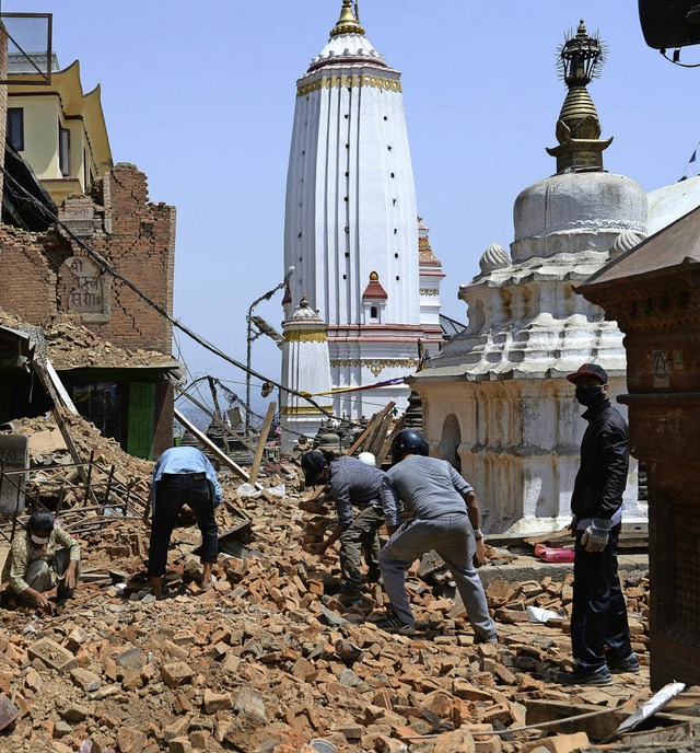 Folgen des Erdbebens in Nepal sind bis heute unbersehbar.  | Foto: DPA