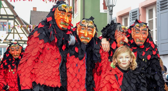 Eindrucksvolle Masken beim Narrenumzug in Ettenheim  | Foto: Olaf Michel