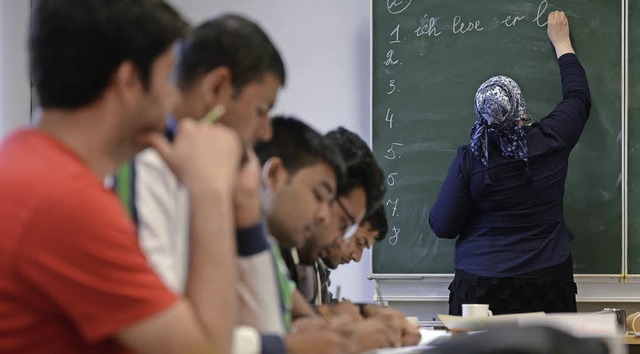 22 Flchtlinge sind derzeit bei Sprachkursen angemeldet.  | Foto: Symbolfoto: dpa/Franziska Kraufmann