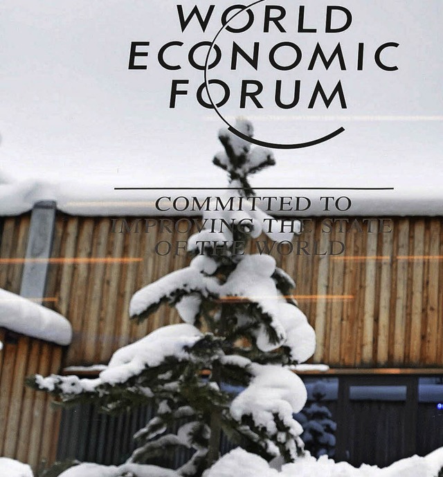 Diskutieren zwischen Bergen und Schnee: das Weltwirtschaftsforum in Davos  | Foto: DPA