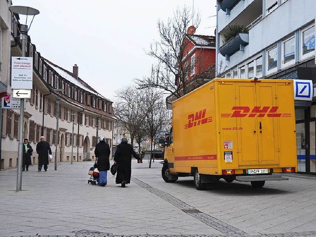 Fugnger und Fahrzeuge, in der Fugn...e sorgt dies fr deutliche Konflikte.   | Foto: Ingrid Bhm-Jacob