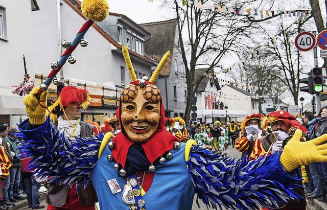 Hhepunkt der Neuenburger Fasnacht ist...nde Narrentreiben bis 19 Uhr gesperrt.  | Foto: Alexander Anlicker