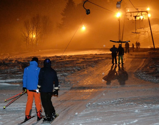 Ein besonderes Erlebnis: Skifahren am Hornlift im Flutlicht  | Foto: berger