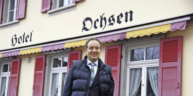 Neuer Besitzer: Christoph Roduner hat ... Plne fr die Ochsen-Liegenschaft.   | Foto: Valentin Zumsteg