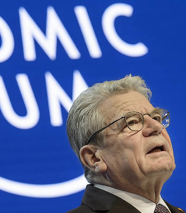 Joachim Gauck in Davos  | Foto: dpa