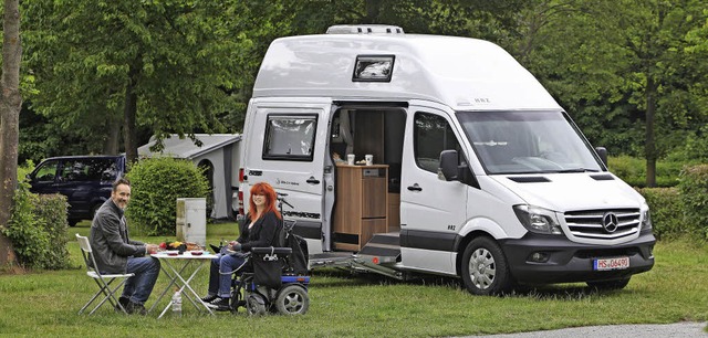 Schner Campen mit einem behindertengerecht ausgebauten  Wohnmobil   | Foto: thomas ruddies/HRZ Wohnmobile