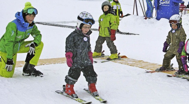 Schnell hat das Skifahren gut geklappt.  | Foto: Ulrike Spiegelhalter