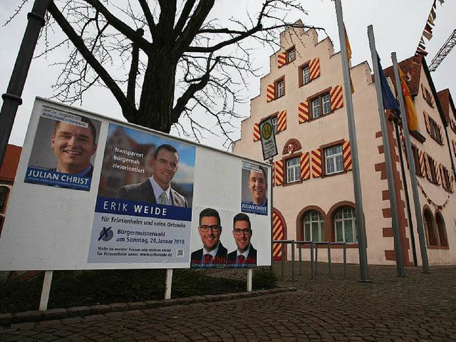 Drei ernsthafte Bewerber wollen im Friesenheimer Rathaus Brgermeister sein.  | Foto: Bastian Bernhardt